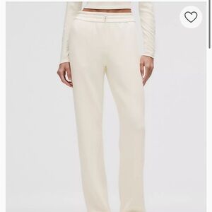 lululemon athletica Cream Wide-Leg Softstream High-Rise Pants